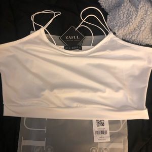Zaful solid color strappy cami top